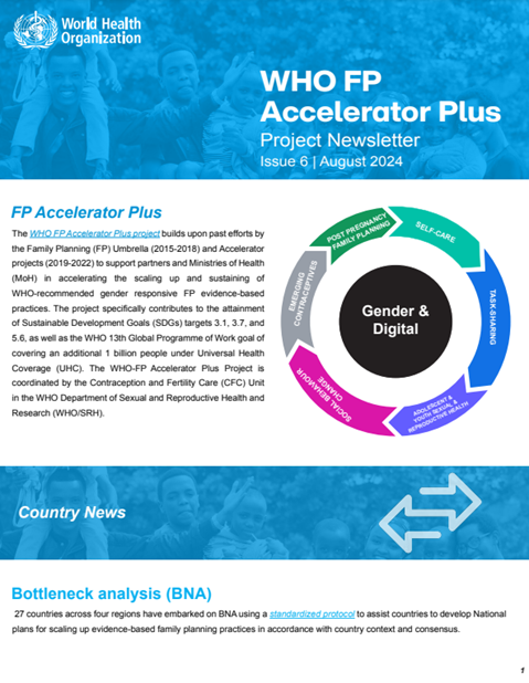 WHO FP Accelerator Plus - Project Newsletter - Issue 6